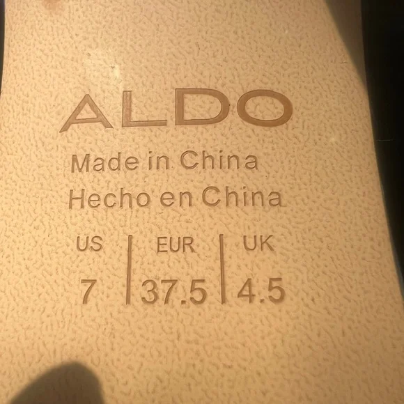 ALDO Women's Chrysalis Lucite Rhinestone Butterfly Ankle-Wrap Stiletto Heel sz 7 - Picture 3 of 5